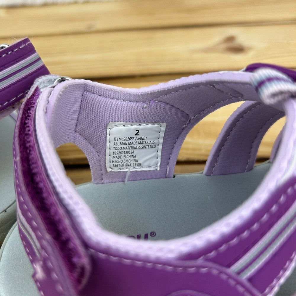 Khombu Girls Sizes 1 2 4 Hiking Water Shoes Sandals Closed Toe Purple Outdoor - Picture 14 of 14